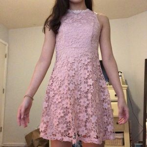 Chelsea & Violet blush floral embroidery